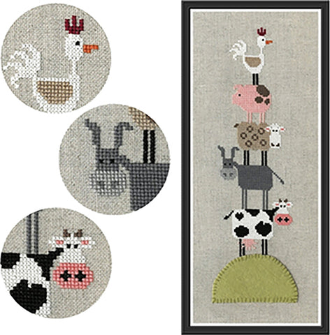 A La Ferme -At The Farm by Jardin Prive' Counted Cross Stitch Pattern