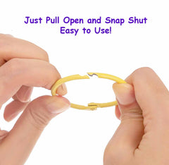 2" Organizer Split Rings Pack of Six for Floss Bobbins By Artful Needleworker and DMC Number Stickers