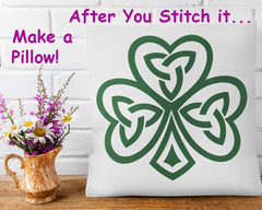 Trinity Shamrock Celtic Knot Counted Cross Stitch Pattern