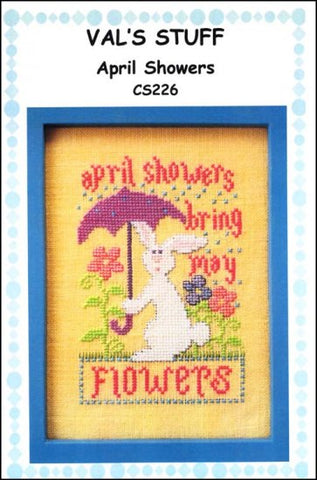 April Showers By Val's Stuff Counted Cross Stitch Pattern