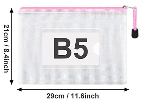 Cross Stitch Storage or Project Mesh Bags 11.6 by 8.4 inches-Pink