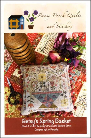Betsy's Spring Basket by Pansy Patch Quilts and Stitchery Counted Cross Stitch Pattern