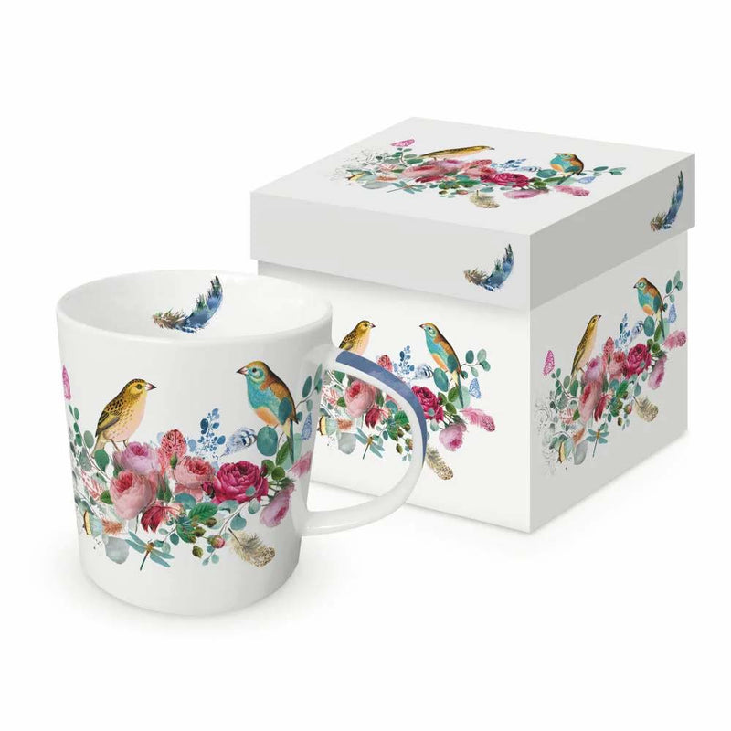 Bird Conversations Gift-Boxed Mug by Contemporary Artist Maren Grande from PPD