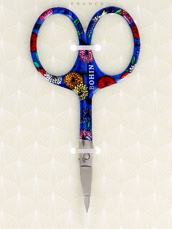Bohin Fancy Embroidery Scissors - Blossom Collection -Blue