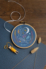 Celestial Hare Mini Embroidery Kit  Complete Craft Kit For Beginners From Hawthorn Handmade