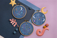 Celestial Hare Mini Embroidery Kit  Complete Craft Kit For Beginners From Hawthorn Handmade