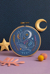 Celestial Hare Mini Embroidery Kit  Complete Craft Kit For Beginners From Hawthorn Handmade