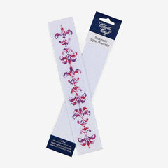 White Aida 14 Bookmark with Scalloped Edges From Charles Craft