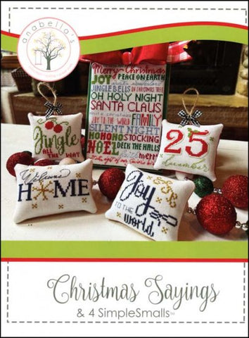 Christmas Sayings & 4 Simple A Smalls by Anabella's Quick Stitch Counted Cross Stitch Pattern