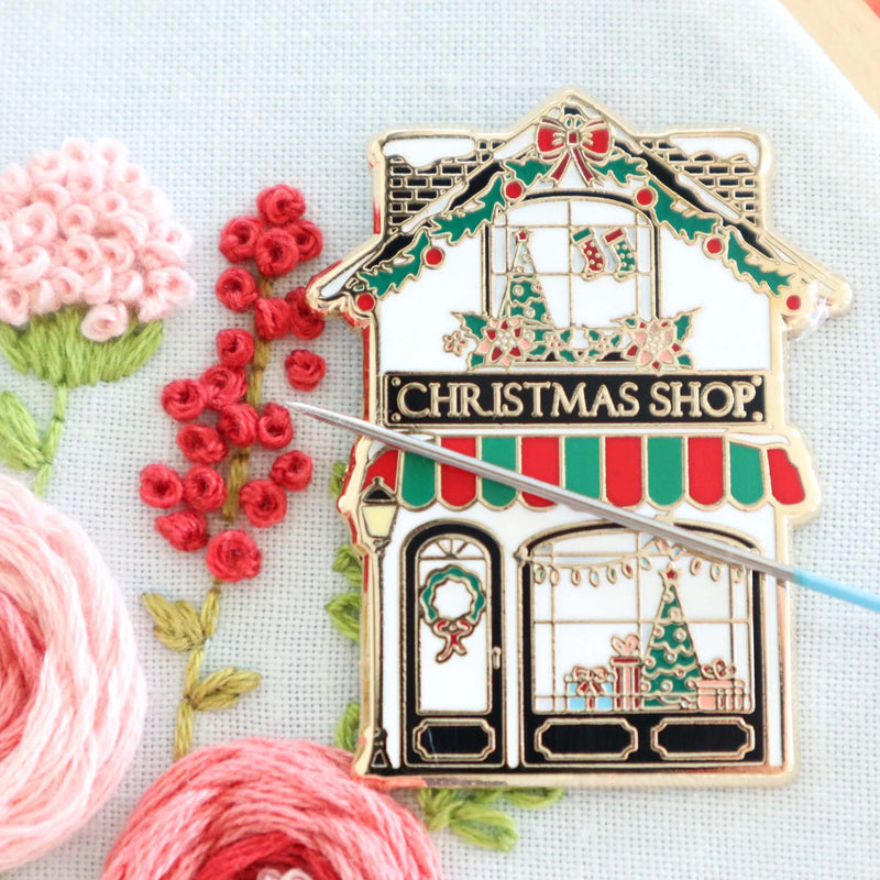 Christmas Shop Magnetic Needle Minder by Flamingo Toes