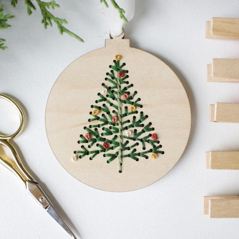CHRISTMAS TREE ORNAMENT EMBROIDERY KIT By HNB House Embroidery