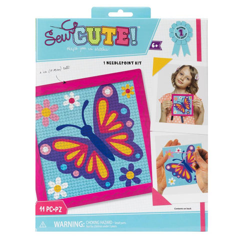 BUTTERFLY-Colorbok Sew Cute! Needlepoint Kit