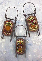 Della Robbia Sleds by Foxwood Crossings Counted Cross Stitch Pattern