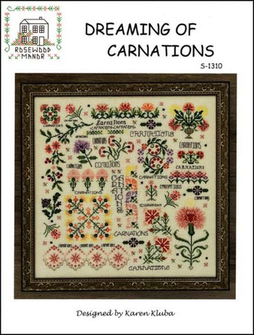 Dreaming of Carnations by Rosewood Manor Counted Cross Stitch Pattern