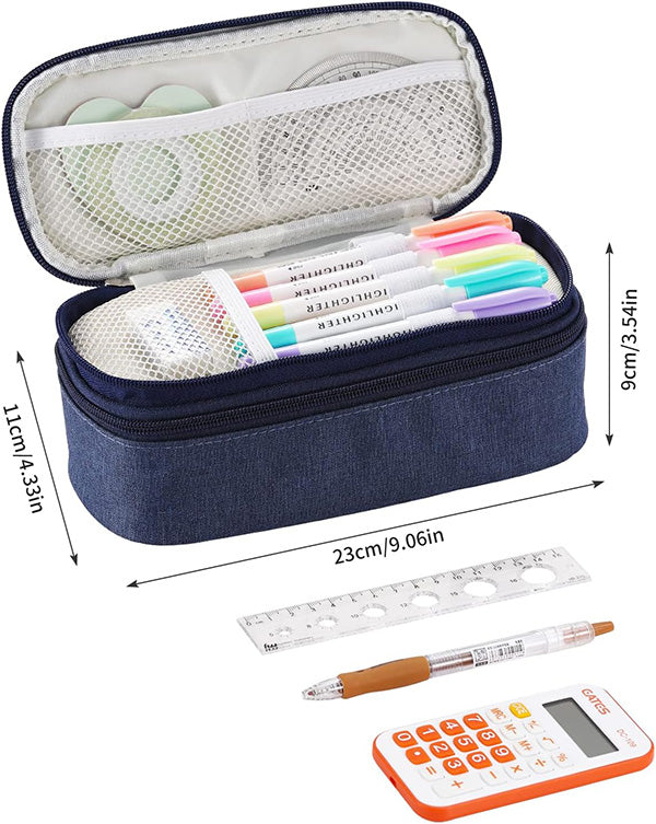 Dugio Big Pencil Case Large Capacity Pencil Bag with Zipper Pencil