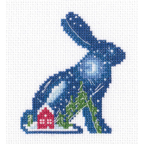 Bunny Rabbit Bedtime Story Counted Cross Stitch Kit from RTO