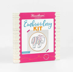 Elephant Embroidery Kit  Complete Craft Kit For Beginners From Hawthorn Handmade