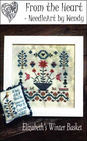 Elizabeth's Winter Basket by From The Heart NeedleArt by Wendy Counted Cross Stitch Pattern