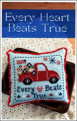 Every Heart Beats True by Annie Beez Folk Art Counted Cross Stitch Pattern
