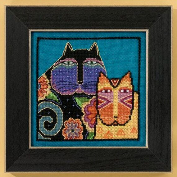 Laurel Burch Feline Friends Cat by Mill Hill Counted Cross Stitch Kit