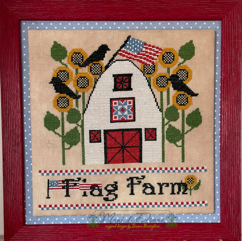 The Flag Farm By Mani di Donna Counted Cross Stitch Pattern
