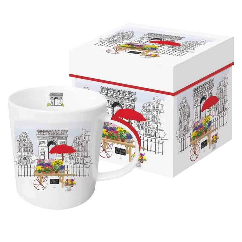 Fleurs de Paris Gift-Boxed Mug by Contemporary Artist Martha Collins from PPD
