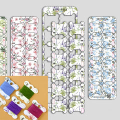 Floral Cardboard Bobbins, pack of 4 From YarnTree