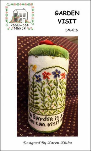 Garden Visit Drum by Rosewood Manor Counted Cross Stitch Pattern