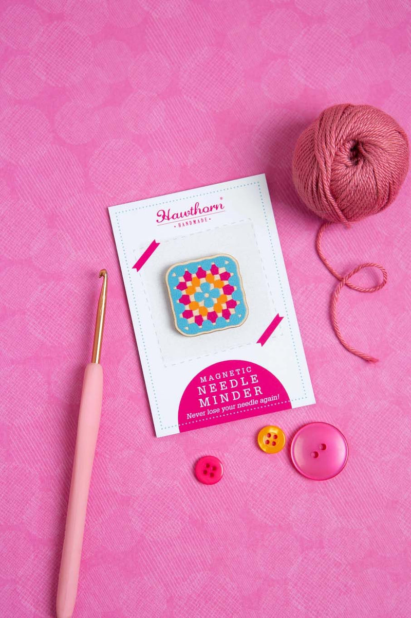 Granny Square Crochet Magnetic Needle Minder From Hawthorn Handmade