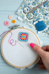 Granny Square Crochet Magnetic Needle Minder From Hawthorn Handmade