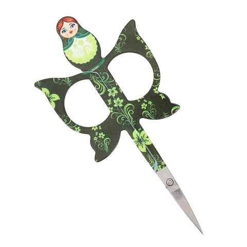 BOHIN MATRIOCHKAS EMBROIDERY SCISSORS-Green