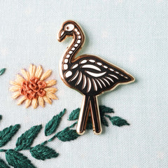 Shadow the Skeleton Flamingo Magnetic Needle Minder by Flamingo Toes