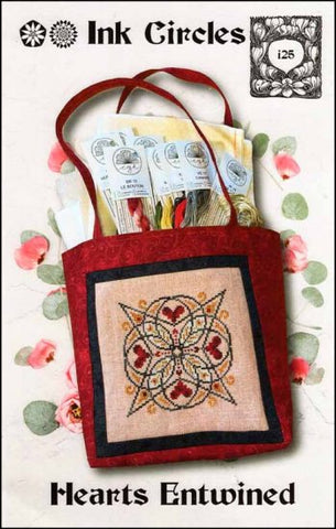 Hearts Entwined by Ink Circles Counted Cross Stitch Pattern