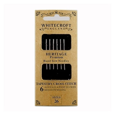 Heritage Hand Sew Tapestry Cross Stitch Needles size26 By Whitecroft LTD