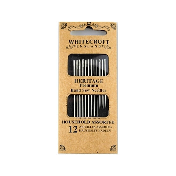 Heritage Household Needles - Sizes Assorted - 10 Wallets By Whitecroft LTD