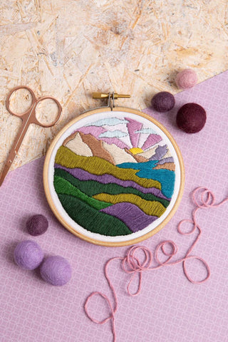 Highland Hike Mini Embroidery Kit  Complete Craft Kit For Beginners From Hawthorn Handmade