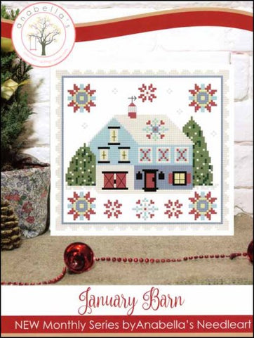 January Barn by Anabella's Quick Stitch Counted Cross Stitch Pattern