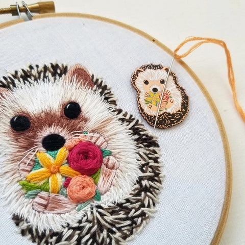 Hedgehog Embroidery Kit By Jessica Long Embroidery