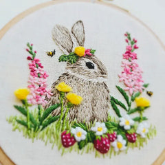 Berry Patch Bunny Embroidery Kit By Jessica Long Embroidery