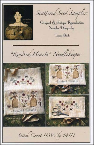 Kindred Hearts Needlekeeper  by Scattered Seed Samplers Counted Cross Stitch Pattern