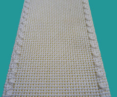 Set of 6 Pastel Diagonal Stitched Edged Counted Cross Stich Bookmark-14 Grid/Count