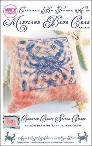 Maryland Blue Crab By Ardith Design Counted Cross Stitch Pattern