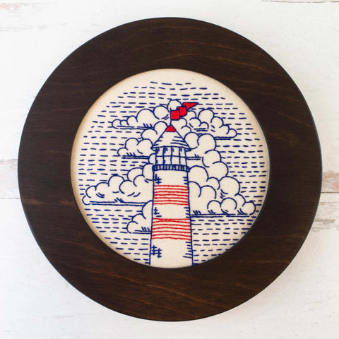 Dark Walnut Round Embroidery Hoop Frame For 5