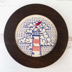 Dark Walnut Round Embroidery Hoop Frame For 5" Hoop From Modern Hoopla