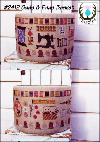Odds and Ends Basket by Thistles Counted Cross Stitch Pattern