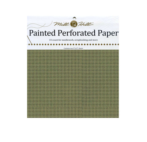 OLIVE LEAF MILL HILL PERFORATED PAPER Two 9