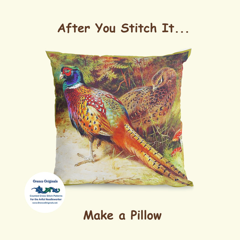 Bluetit Birds on Ivy by Naturalist Archibald Thorburn Counted Cross Stitch Pattern DIGITAL DOWNLOAD