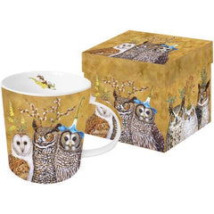 Owl Family in a Gift Box by Vicki Sawyer from PPD