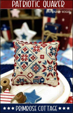 Patriotic Quaker by Primrose Cottage Stitches Counted Cross Stitch Pattern