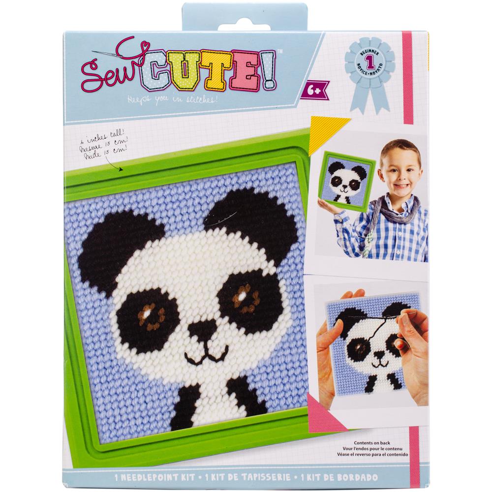 Paul Panda Colorbok Needlepoint Kit - Kids Art and Craft Activity